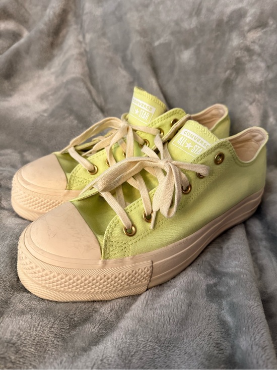 Converse Shoes - Converse Low-Top Canvas Sneakers in Lime Yellow